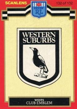 1986 Scanlens #132 Crest - Magpies Front